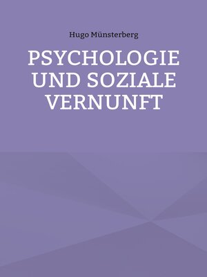 cover image of Psychologie und soziale Vernunft